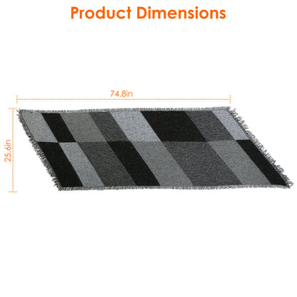 Women's Soft Gray Blanket Plaid Shawl