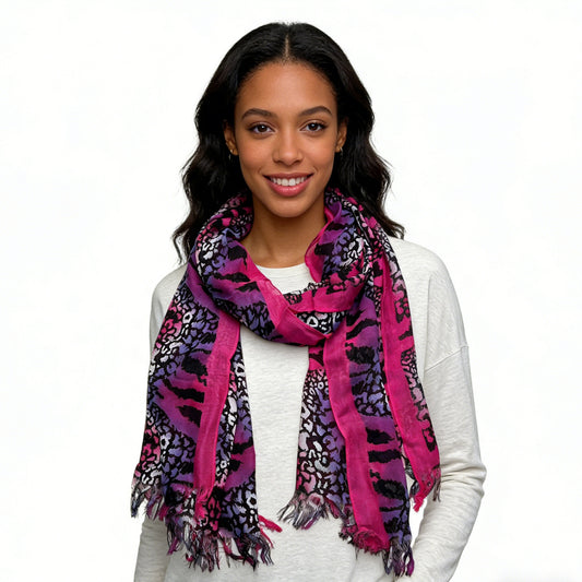 The Aura Knot Print Extra Long Wrap Scarf