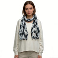 The Crinkle Textured Scarf | Abstract Graphic Print | Premium Fiber Blend