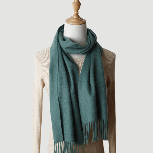 100% Wool Scarf with Tassels