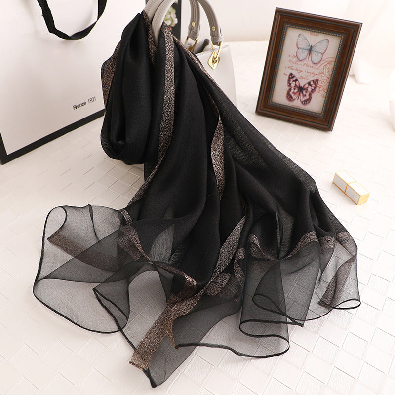 Pure Silk Scarf | Lightweight Summer Wrap & Versatile Cover-Up