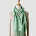 100% Wool Scarf with Tassels