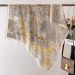 100% Mulberry Silk Kerchief Scarf | Large Square Wrap