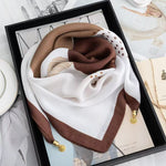 The Magnetic Clasp Square Scarf | Premium Fiber Blend