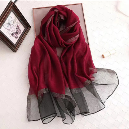 Pure Silk Scarf | Lightweight Summer Wrap & Versatile Cover-Up