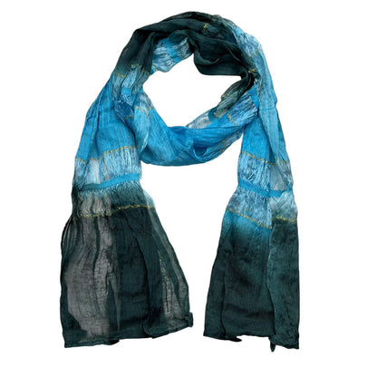 Aura Skinny Wrap Scarf with Iridescent Shimmer