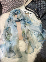 100% Mulberry Silk Chiffon Scarf | Ideal for Summer