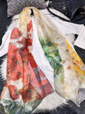 100% Mulberry Silk Chiffon Scarf | Ideal for Summer