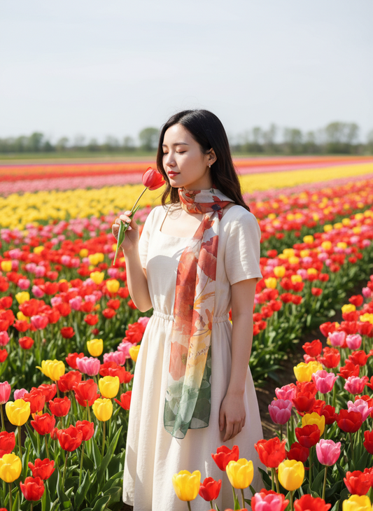 Mulberry Silk Chiffon Scarf