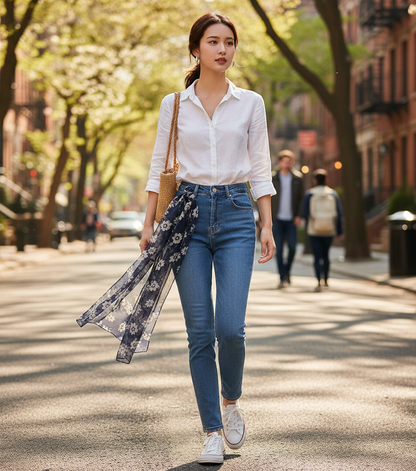 Mulberry Silk Chiffon Scarf