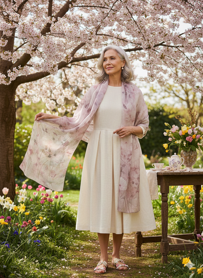 Mulberry Silk Chiffon Scarf