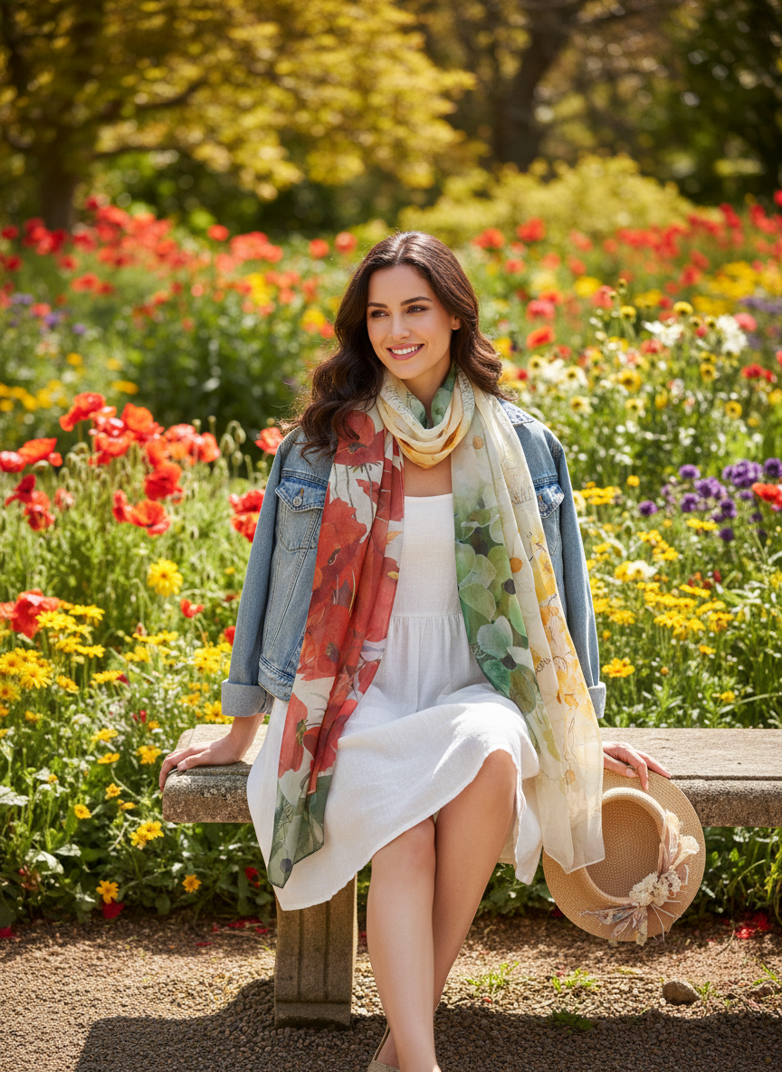 Mulberry Silk Chiffon Scarf