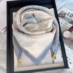 The Magnetic Clasp Square Scarf | Premium Fiber Blend