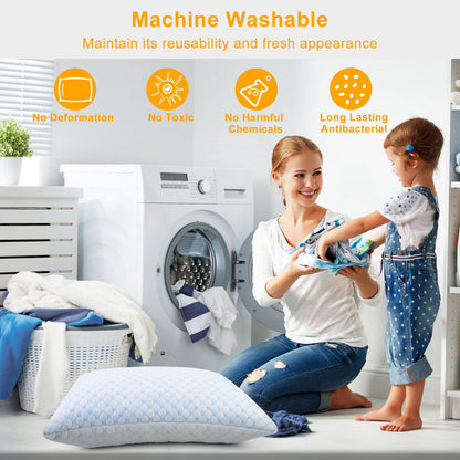 The Aura Bamboo Adjustable Memory Foam Dual-Sided Cooling Pillow