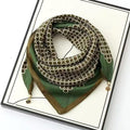 The Magnetic Clasp Square Scarf | Premium Fiber Blend