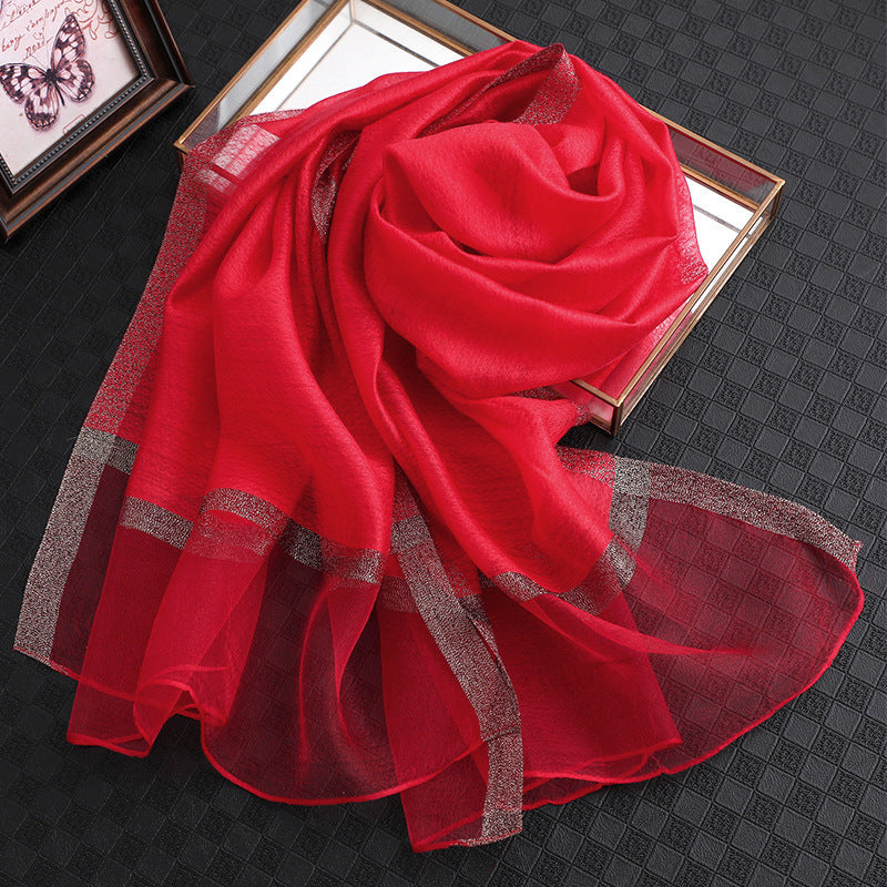 Pure Silk Scarf | Lightweight Summer Wrap & Versatile Cover-Up