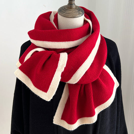 Insulated Knit Scarf for Women in Solid Colors