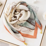 The Magnetic Clasp Square Scarf | Premium Fiber Blend