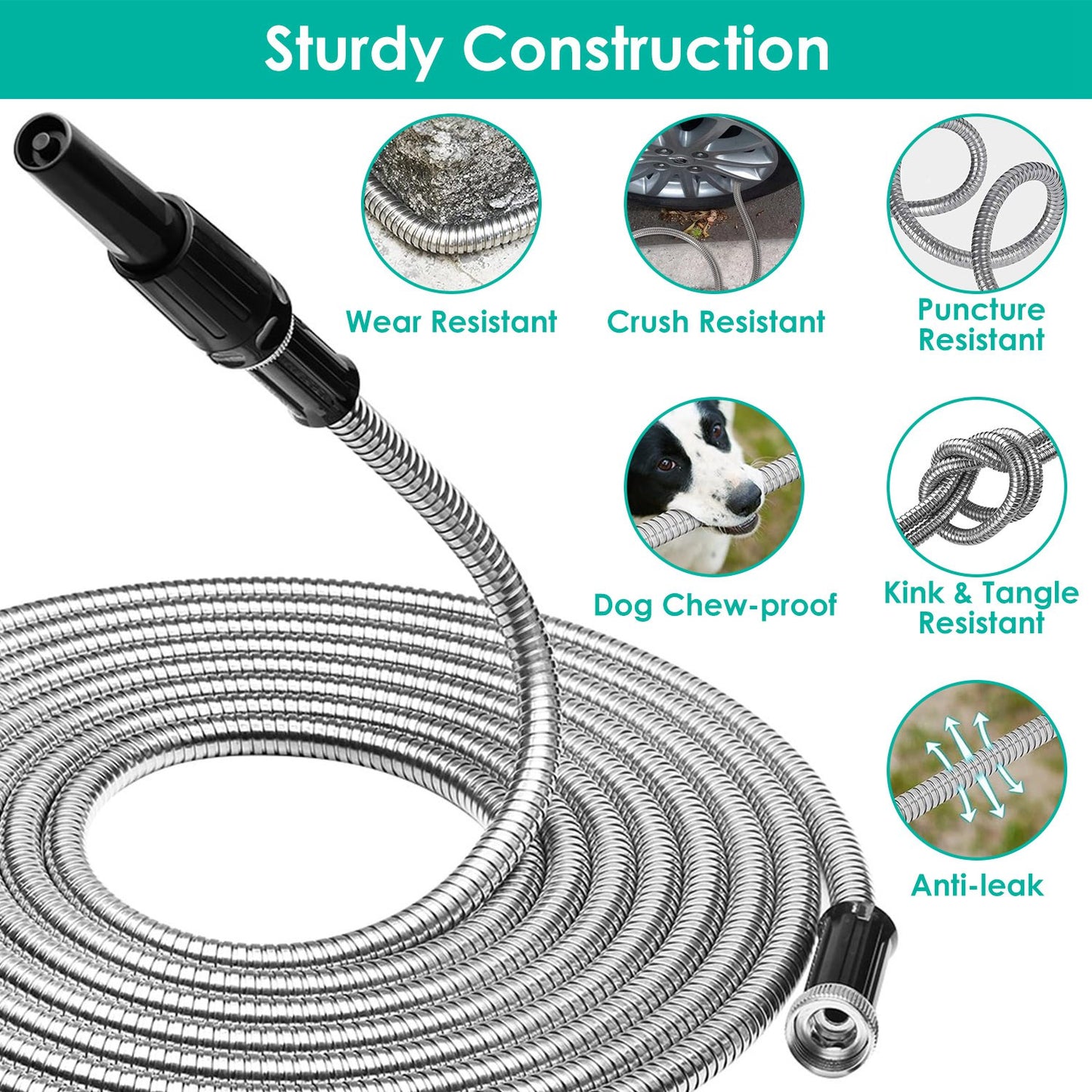 Apex Stainless Steel Garden Hose