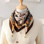 The Magnetic Clasp Square Scarf | Premium Fiber Blend