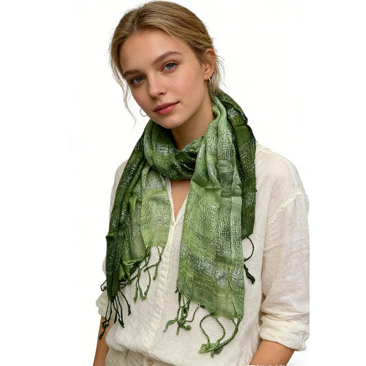 Aura Metallic Ombre Scarf – Lightweight Premium Wrap