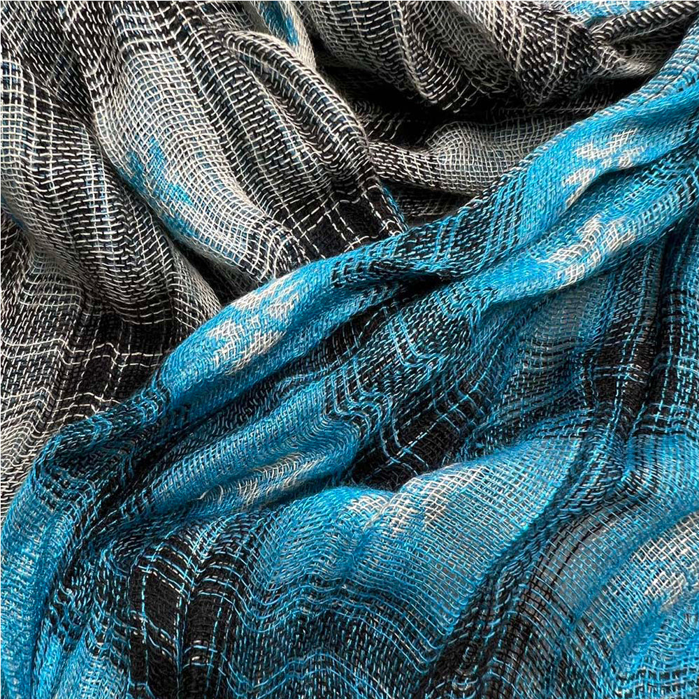 The Aura: Extra-Long Jacquard Crinkle Scarf