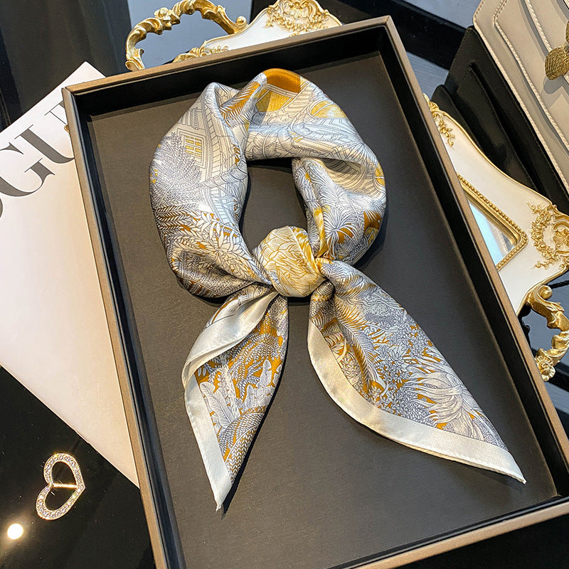 100% Mulberry Silk Kerchief Scarf | Large Square Wrap