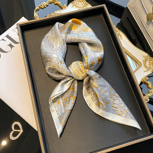 100% Mulberry Silk Kerchief Scarf | Large Square Wrap