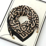 The Magnetic Clasp Square Scarf | Premium Fiber Blend