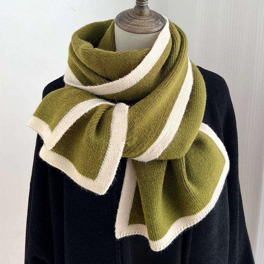 Insulated Knit Scarf for Women in Solid Colors