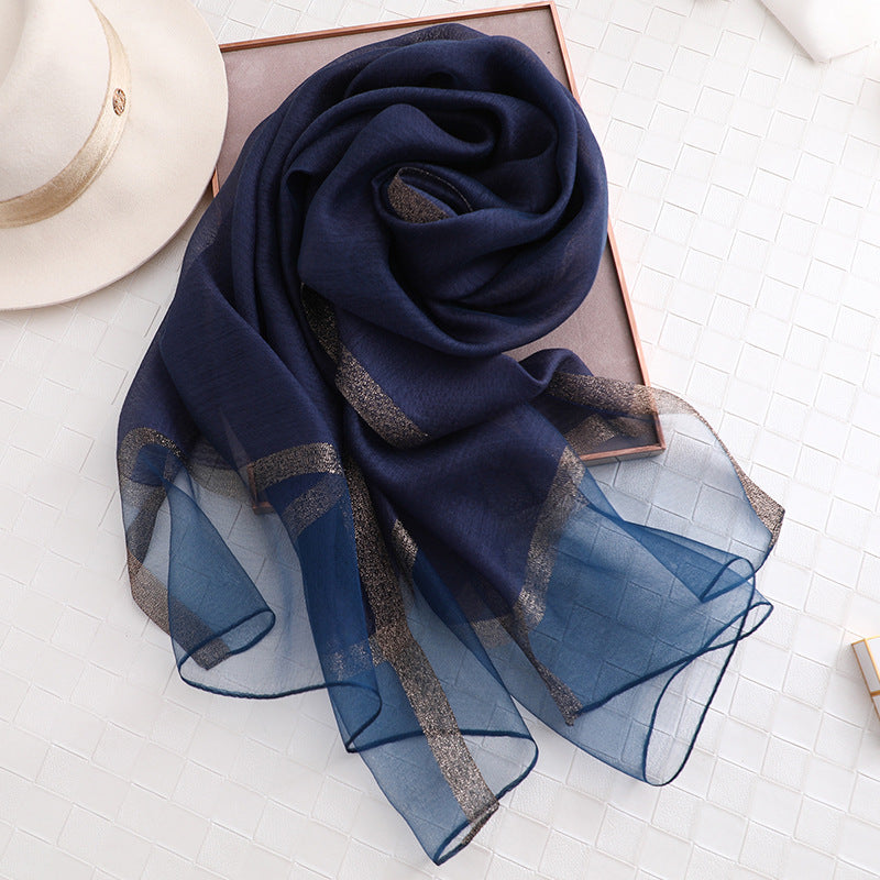 Pure Silk Scarf | Lightweight Summer Wrap & Versatile Cover-Up