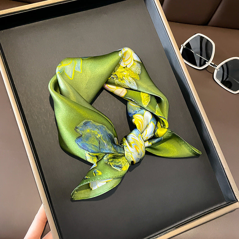 100% Mulberry Silk Versatile Square Scarf