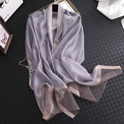 Pure Silk Scarf | Lightweight Summer Wrap & Versatile Cover-Up