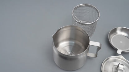 Stainless Steel Oil Filter & Fry Pot