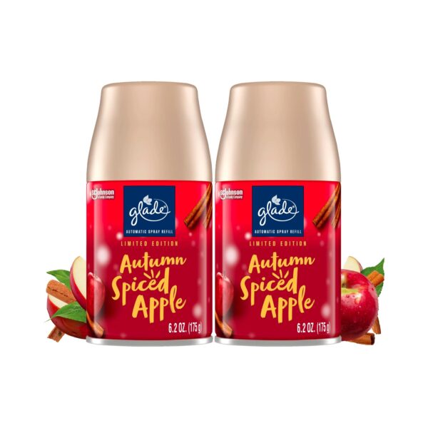 Glade Automatic Spray Refill, Air Freshener, Autumn Spiced Apple, 2 Refills, 6.2 oz Each