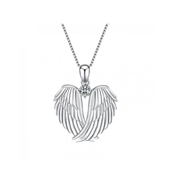 Clearance! SDJMa Angel Wings Necklace 925 Sterling Silver Guardian Angel Wings Pendant Birthstone Necklace for Women Jewelry Gifts