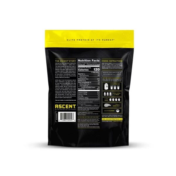 Ascent Native Fuel Whey Protein Powder, Vanilla Bean, 1 lb - Image 2